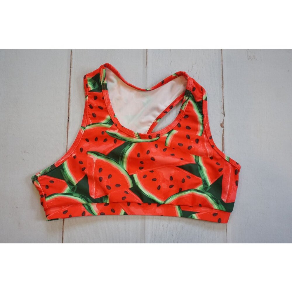 Girls Watermelon Print Racerback Bikini Swim Top - Size 12Y, NWOT